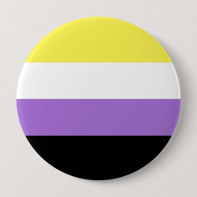 Nonbinary Pride 4 Inch Round Button (Front)