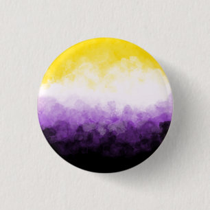 Nonbinary pride badge 1 inch round button