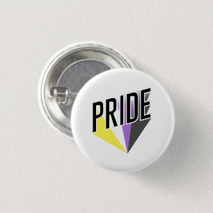 Nonbinary Pride Burst 1 Inch Round Button