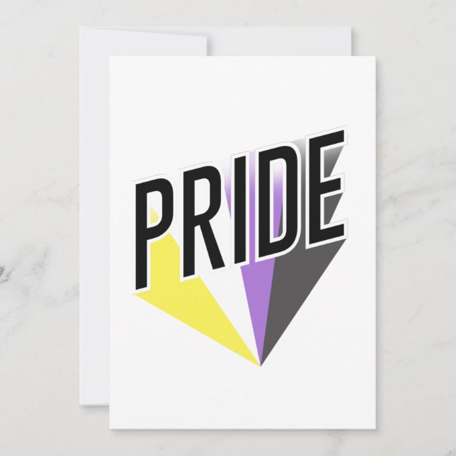 Nonbinary Pride Burst Holiday Card (Front)