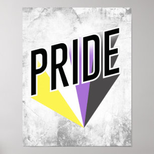 Nonbinary Pride Burst Poster