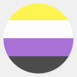 Nonbinary Pride Circle Sticker