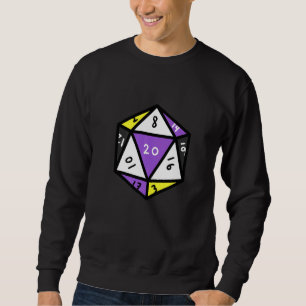 Nonbinary Pride Dice Nonbinary Sweatshirt