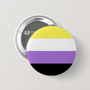 Nonbinary Pride Flag 2 Inch Round Button