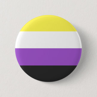 Nonbinary Pride Flag 2 Inch Round Button