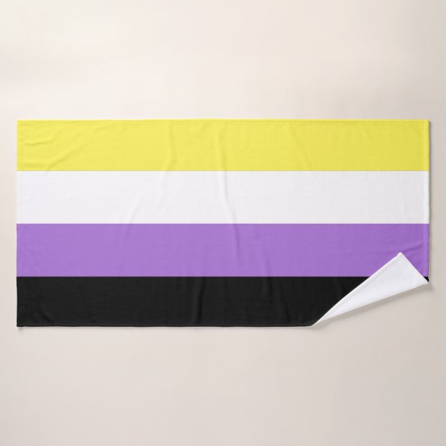 Nonbinary Pride Flag Bath Towel (Bath Towel)
