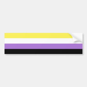 Nonbinary Pride Flag Bumper Sticker