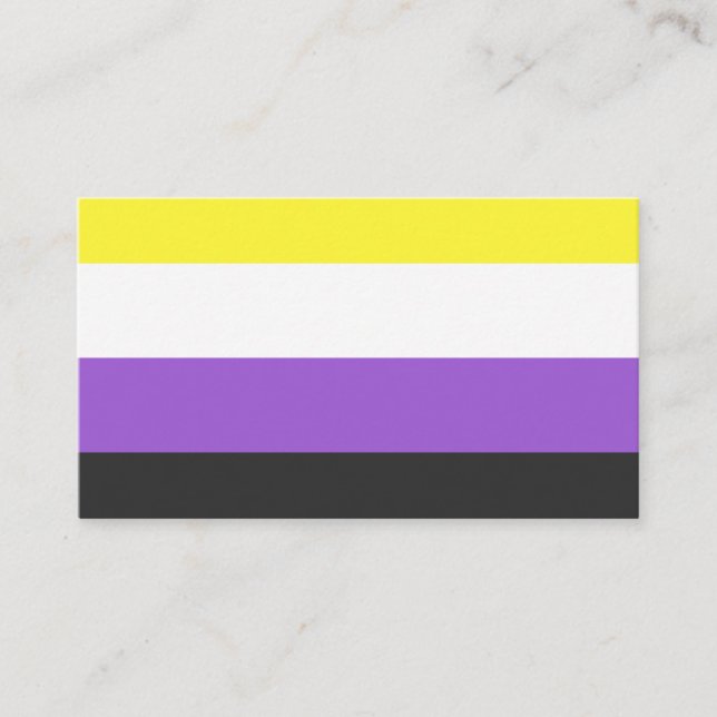 Nonbinary Pride Flag Business Card (Front)