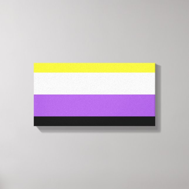 Nonbinary Pride Flag Canvas Print (Front)