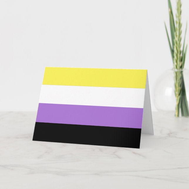 Nonbinary Pride Flag Card (Front)