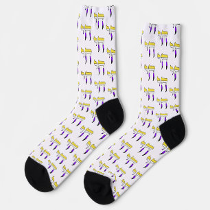 Nonbinary Pride Flag Chai Socks
