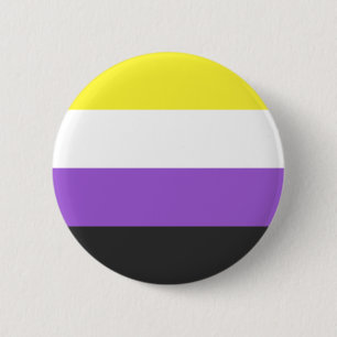 Nonbinary Pride Flag Classic Round Sticker 2 Inch Round Button