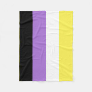 Nonbinary Pride Flag Fleece Blanket