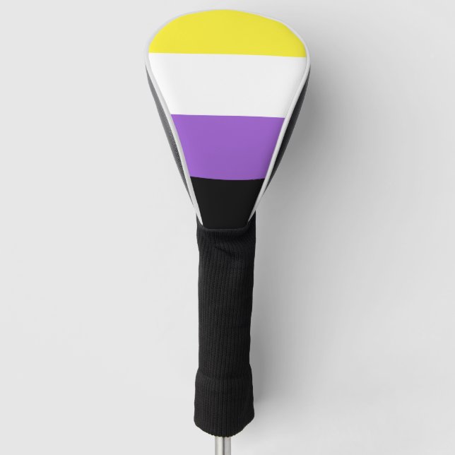 Nonbinary Pride Flag Golf Head Cover (Front)