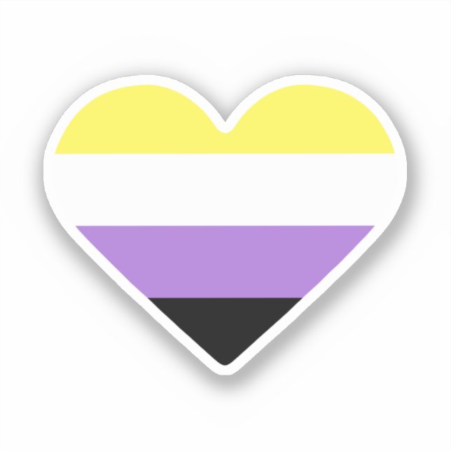 Nonbinary Pride Flag Heart (Front)
