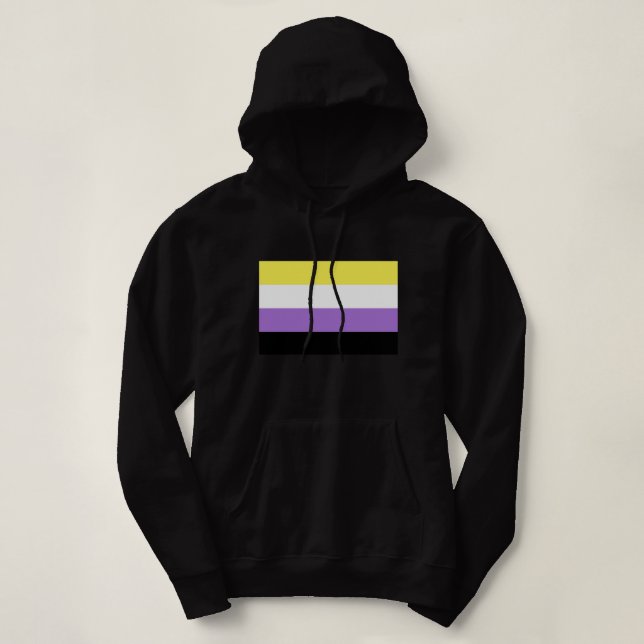 Nonbinary Pride Flag Hoodie (Design Front)