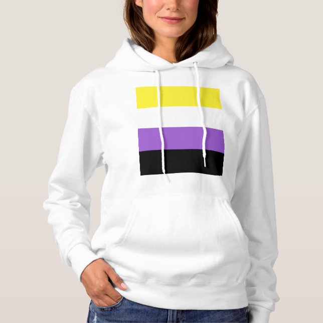 Nonbinary Pride Flag Hoodie (Front)