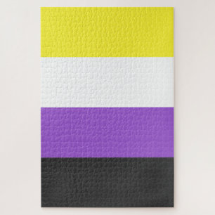 Nonbinary Pride Flag Jigsaw Puzzle