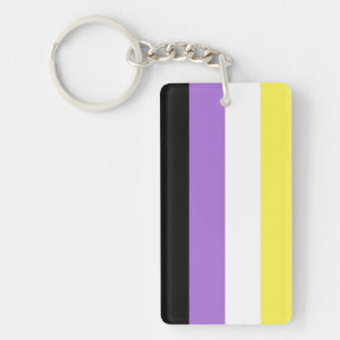 Nonbinary Pride Flag Keychain