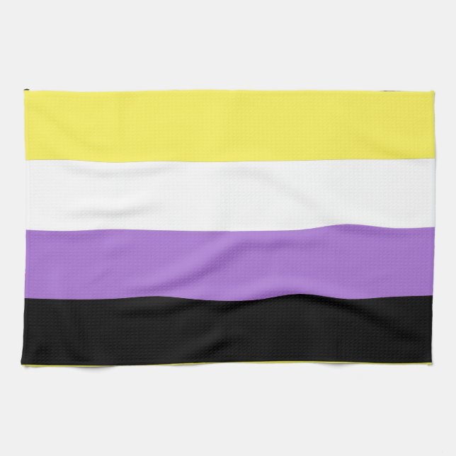 Nonbinary Pride Flag Kitchen Towel (Horizontal)