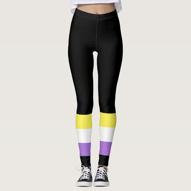 Nonbinary Pride Flag Leggings (Front)
