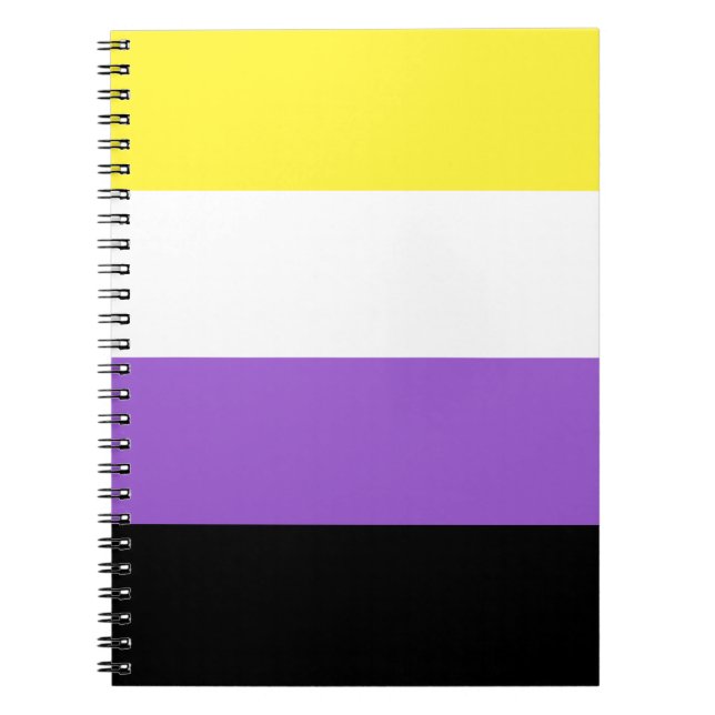 Nonbinary Pride Flag Notebook (Front)