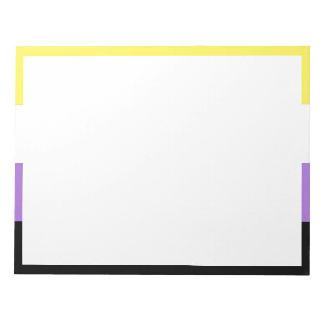 Nonbinary Pride Flag Notepad (Front)