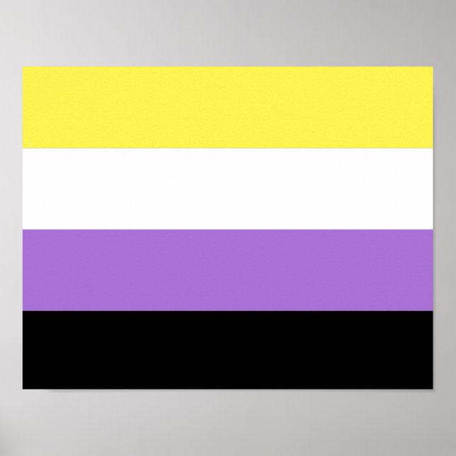Nonbinary Pride Flag Poster (Front)