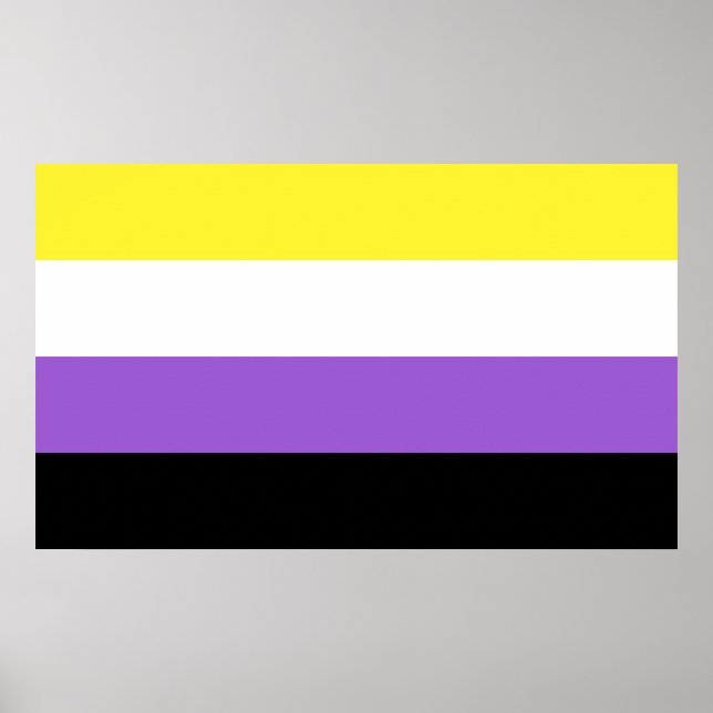 Nonbinary Pride Flag Poster (Front)