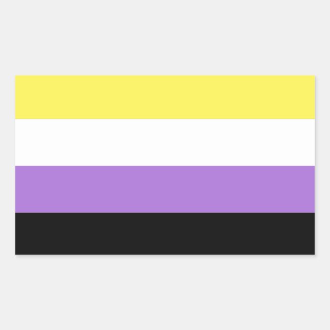 Nonbinary Pride Flag Sticker (Front)