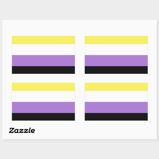 Nonbinary Pride Flag Sticker (Sheet)
