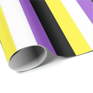 Nonbinary Pride Flag Vertical Wrapping Paper