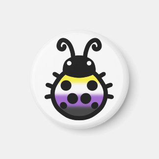 Nonbinary Pride Ladybug Magnet