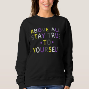 Nonbinary Pride LGBTQ Enby Colours Identity Self L Sweatshirt