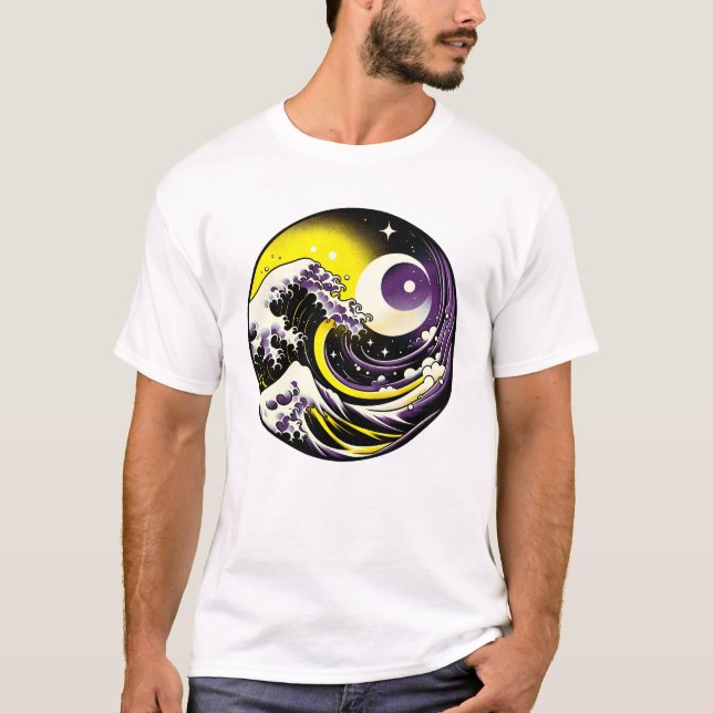 Nonbinary Pride LGBTQ Subtle Pride Month Japanese T-Shirt (Front)