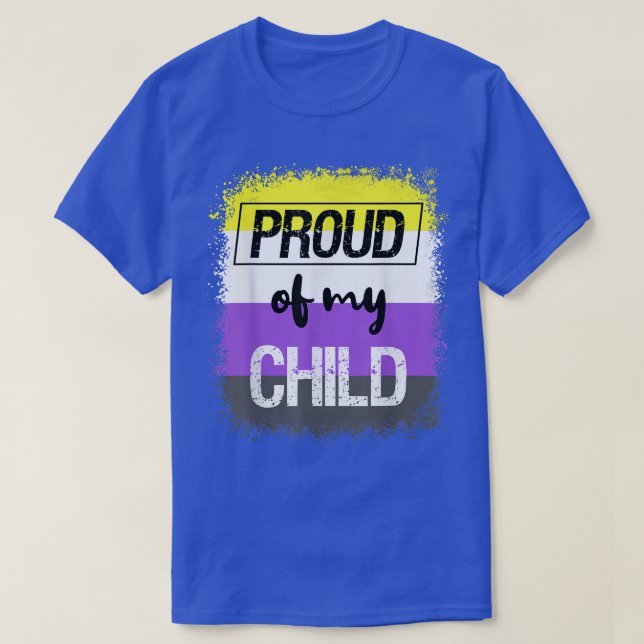 Nonbinary Pride Proud Dad Mom Pride Month LGBTQ  T-Shirt (Design Front)