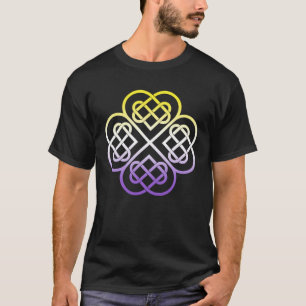 Nonbinary Pride Subtle LGBTQ St Patrick s Day Enby T-Shirt