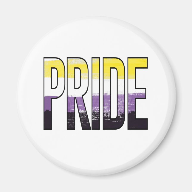 Nonbinary Pride Word Magnet (Front)