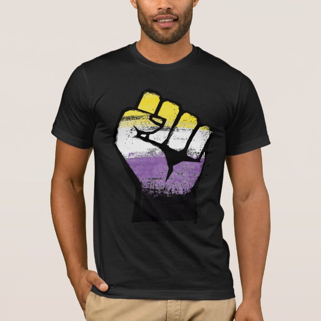 Nonbinary Resistance Fist T-Shirt (Front)
