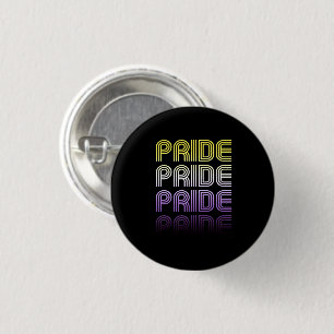 Nonbinary Retro Pride 1 Inch Round Button