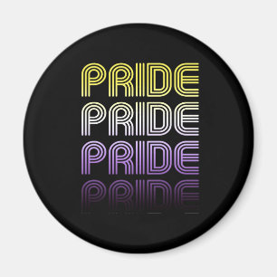 Nonbinary Retro Pride Magnet