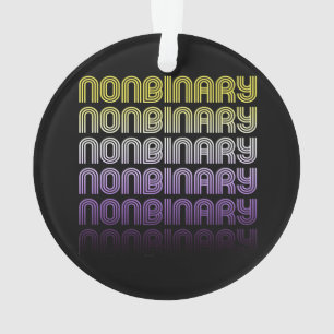 Nonbinary Retro Pride Ornament