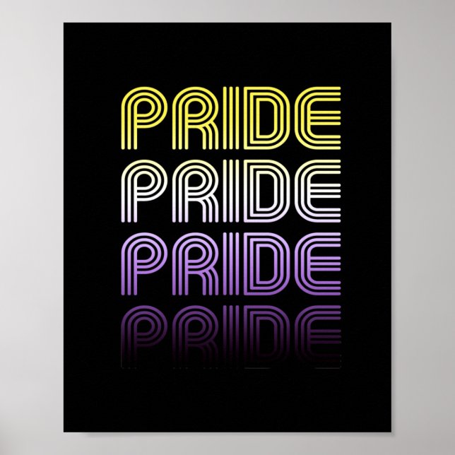 Nonbinary Retro Pride Poster (Front)