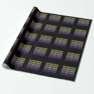 Nonbinary Retro Pride Wrapping Paper