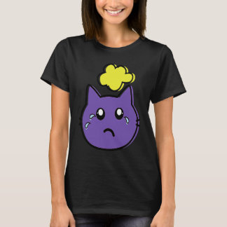 Nonbinary Subtle Sad Cat  LGBTQ LGBT NB Enby T-Shirt