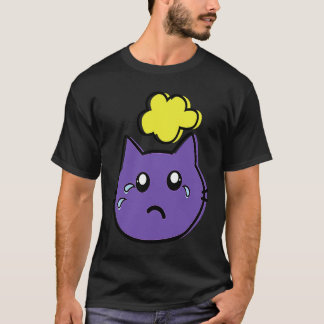 Nonbinary Subtle Sad Cat  LGBTQ LGBT NB Enby T-Shirt