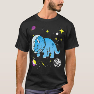 Nonbinary Triceratops In Space Nonbinary Pride  T-Shirt