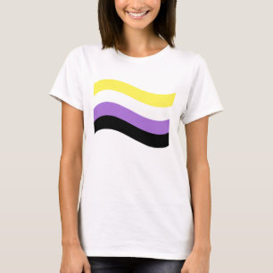 NonBinary Waving Flag T-Shirt