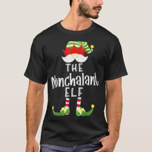 Nonchalant Elf Group Christmas Pajama Party T-Shirt