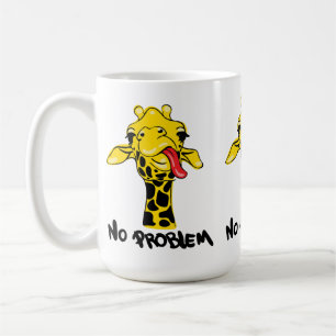 Nonchalant Giraffe: No PROBLEM Attitude Coffee Mug
